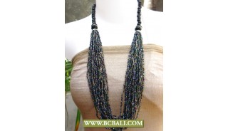 Fashion Necklaces Beading mix Black Wooden